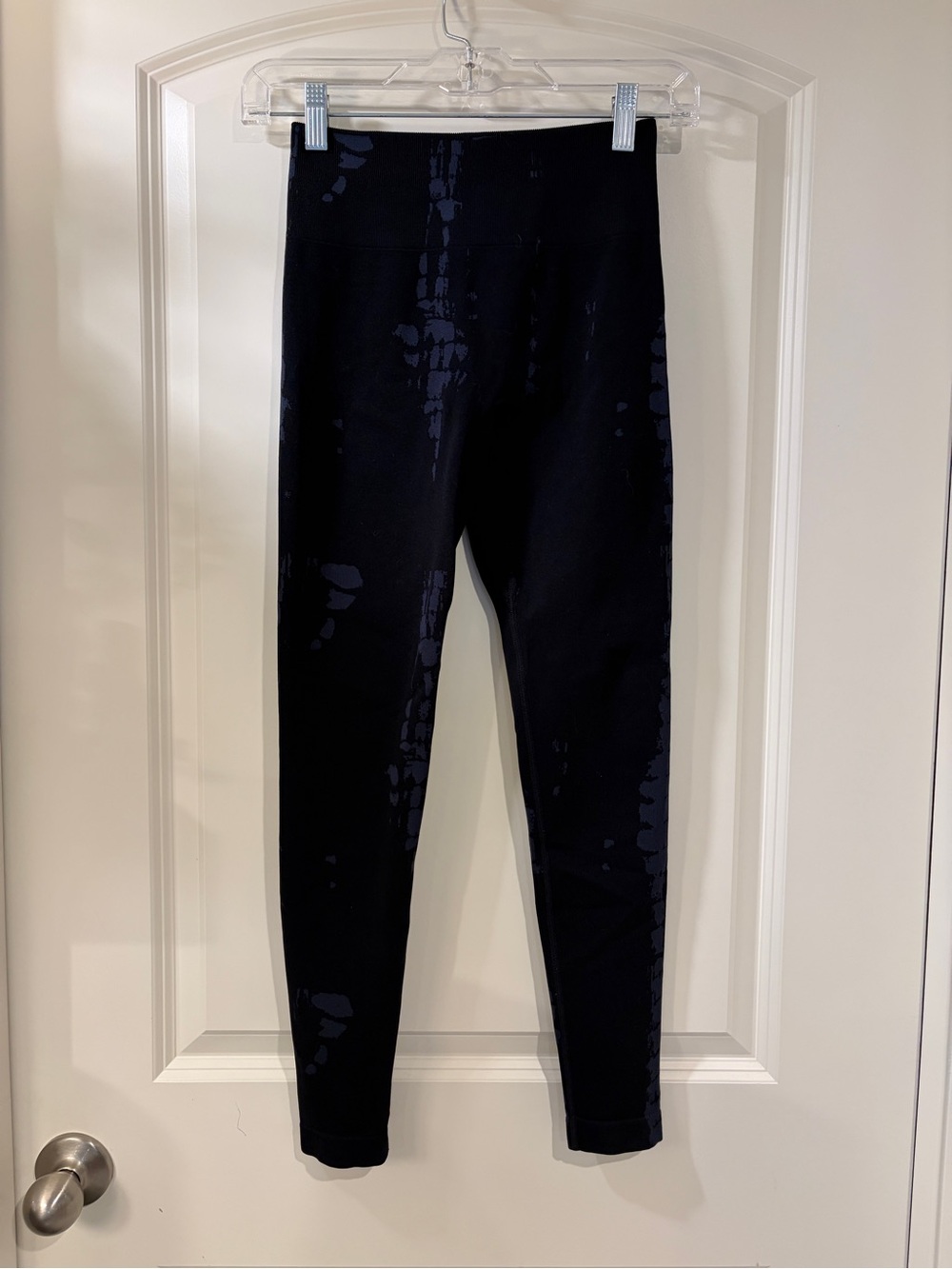 Aurola Women’s Black & Blue Mid-Rise Influence Compression 25” Leggings - Est. S